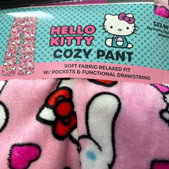 Hello Kitty Pink Fleece Pants Women’s Small 30”-32” NWT - Picture 2 of 8